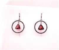 Pendientes Soprana Mujer in Oro blanco Granato ORBGR CERCHIO
